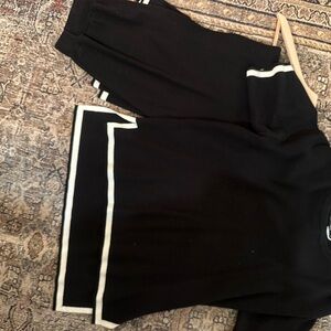 Black and White Trim Sweater and Skirt Set